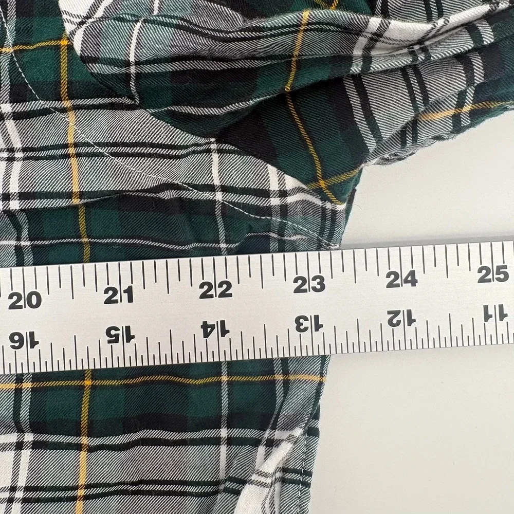 Polo Ralph Lauren Large Classic Fit Green Plaid Button Down Shirt Long Sleeve